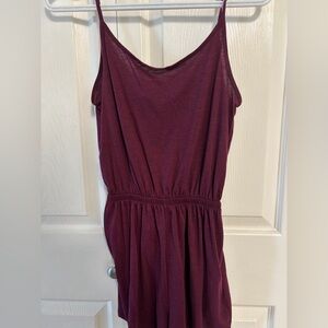 Divided Deep Purple Spaghetti Strap Romper
